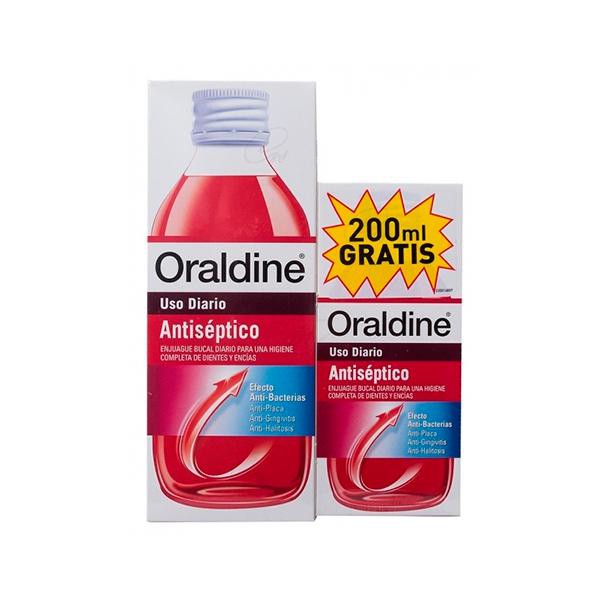 Oraldine Clasico Colutorio Antiséptico 400 ml + 200 ml REGALO