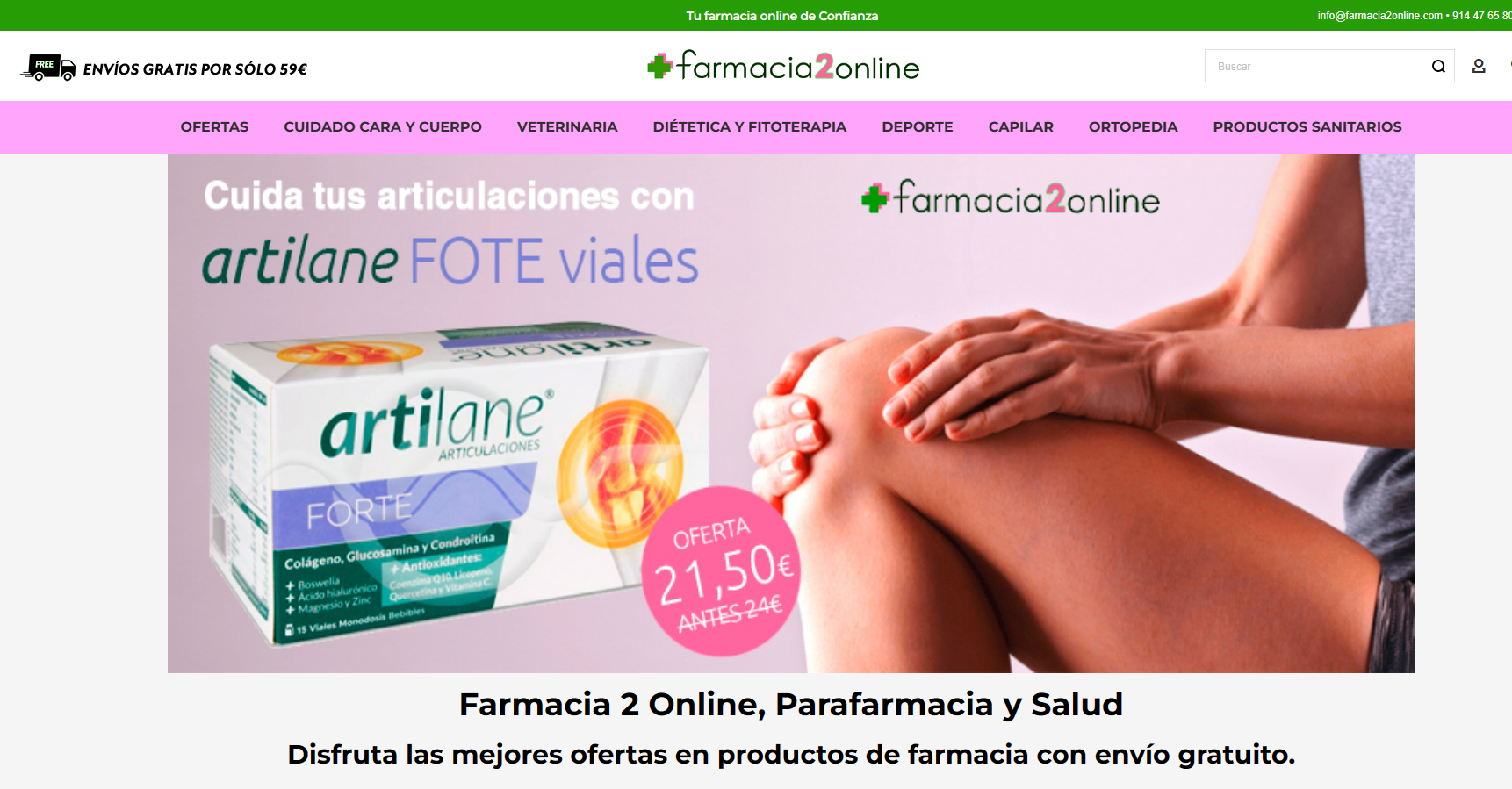 bienvenidos a farmacia 2 online